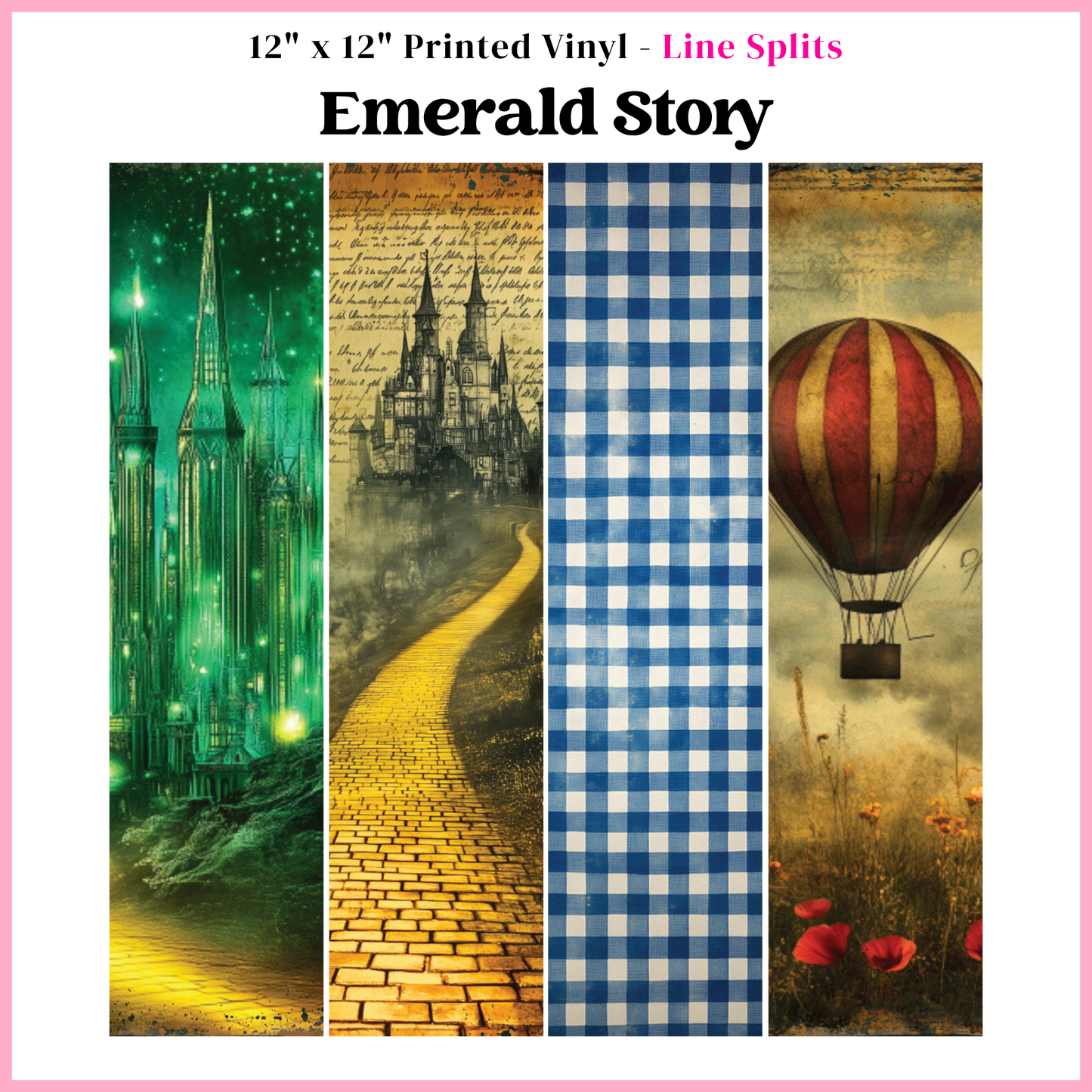Emerald Story - Line Split - 12" x 12" Sheet