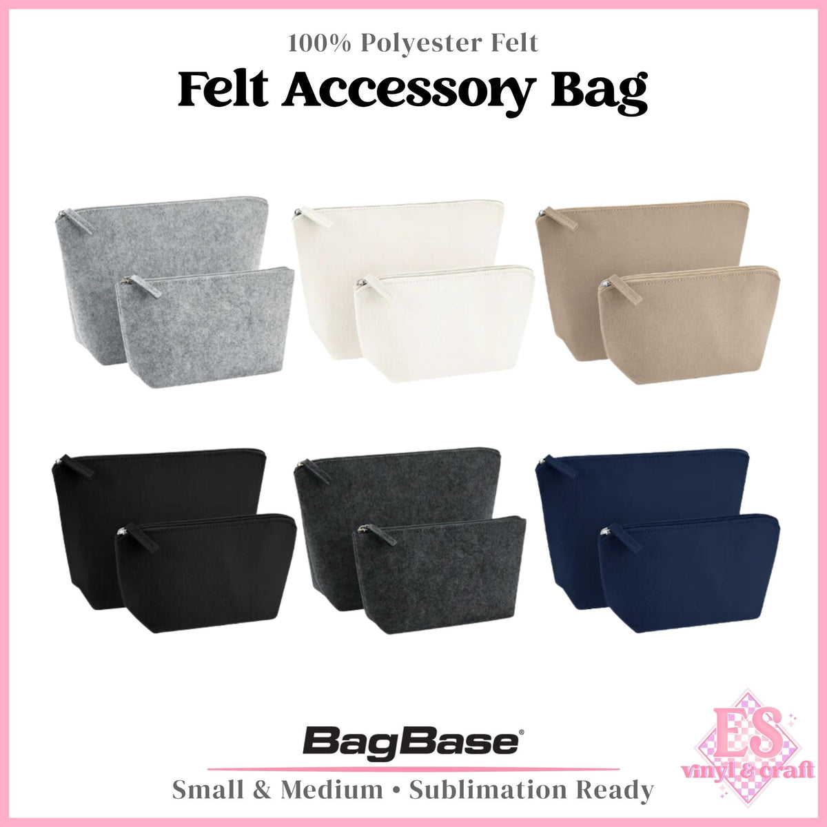 BagBase Felt Accessory Bag