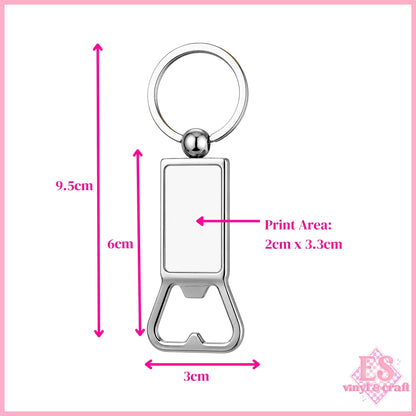Bottle Opener Sublimation Keychain