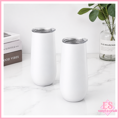 White Champagne Tumbler 16oz or 20oz