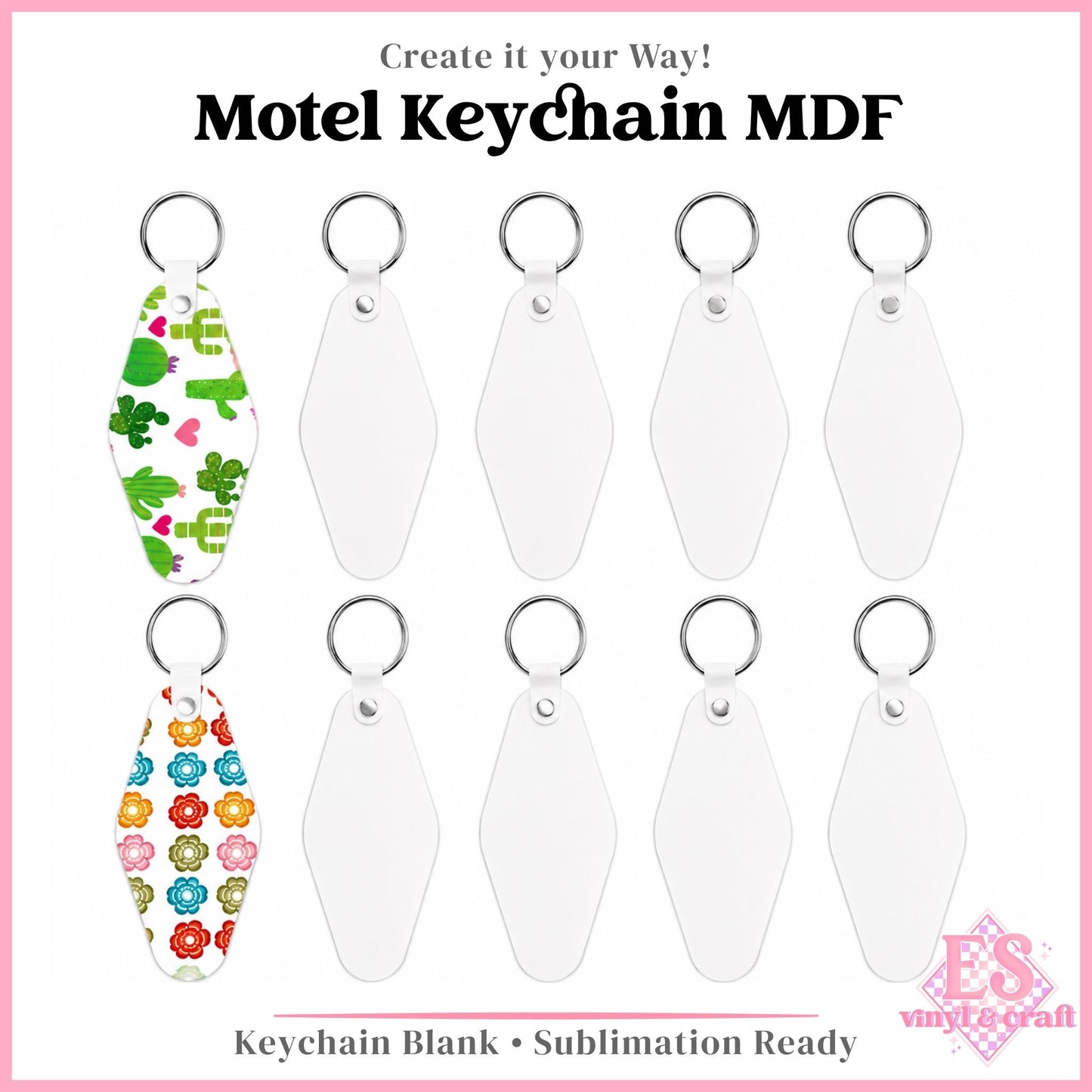 Motel Keychain MDF Sublimation