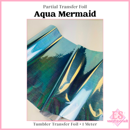 Aqua Mermaid - Partial Transfer Foil - 1 Metre