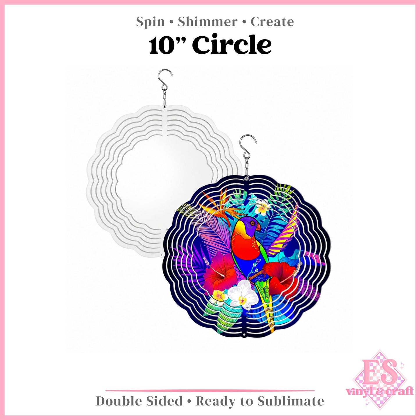 Wind Spinner Double Sided 10" Sublimation