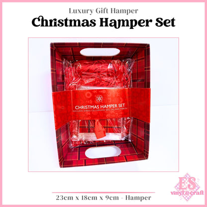 Christmas Cardboard Hamper Set 23cm x 18cm