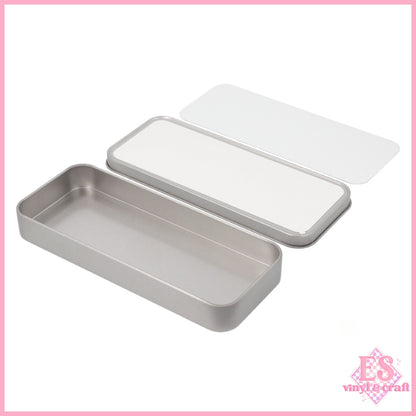 Silver Sublimation Pencil Tin - 18cm x 8cm x 2.4cm