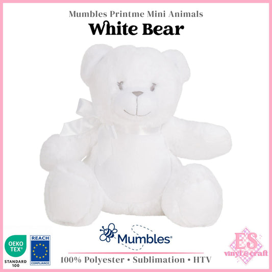 Mumbles Print Me MM60 - White Bear