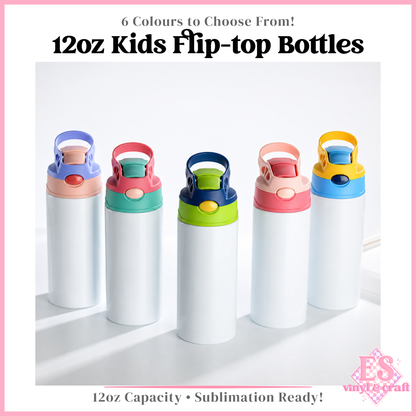 12oz Kids Flip-top White Sublimation Cup