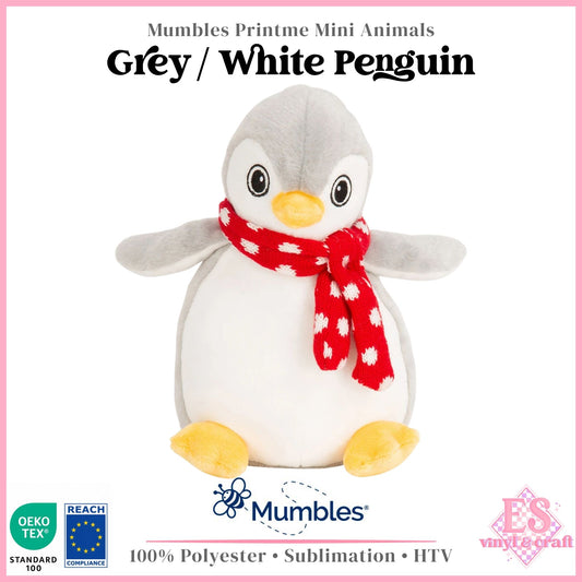Mumbles Print Me MM60 - Grey White Penguin