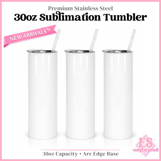 30oz White Sublimation Tumbler