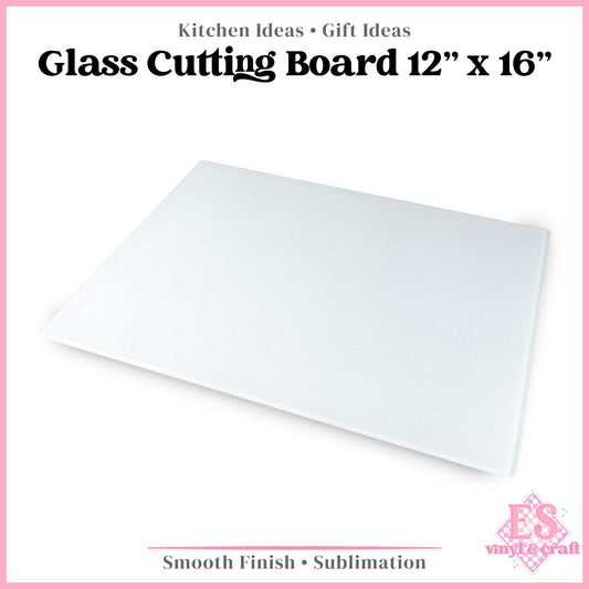 Glass Cutting Board - 12" x 16" Smooth Finish