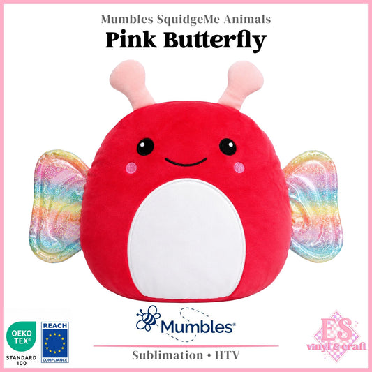 Pink Butterfly - Mumbles Squidgy Animals
