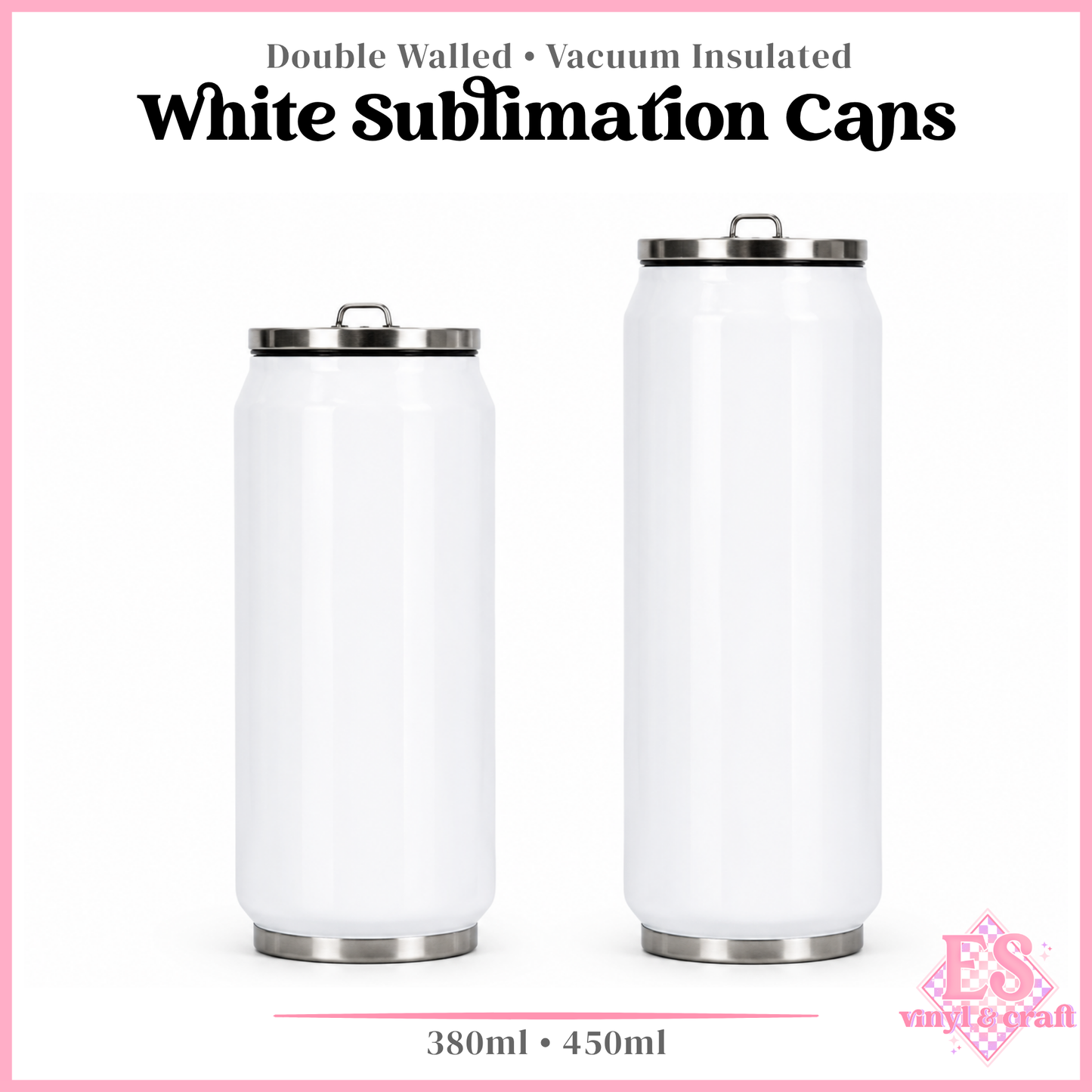 White Sublimation Cans 380ml or 450ml