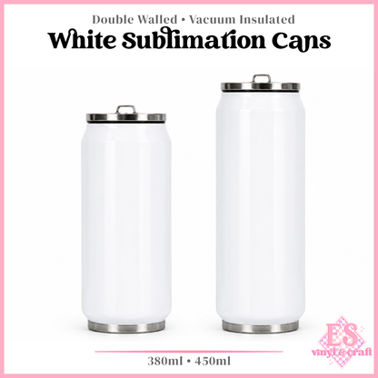 White Sublimation Cans 380ml or 450ml