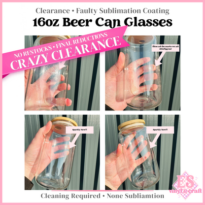 16oz Beer Can Glass - PLEASE READ ITEM DESCRIPTION!!!!!!!