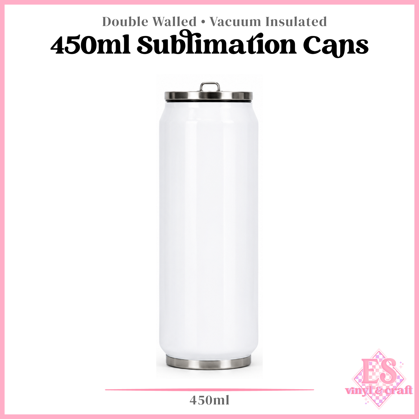 White Sublimation Cans 380ml or 450ml