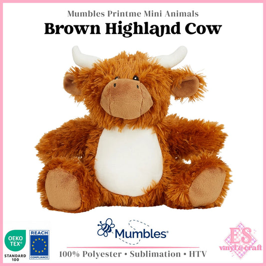 Mumbles Print Me MM60 - Brown Highland Cow