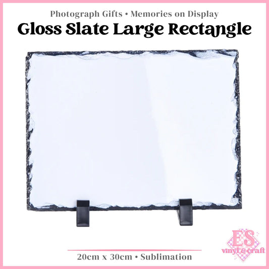 Gloss Slate Large Rectangle - 20cm x 30cm