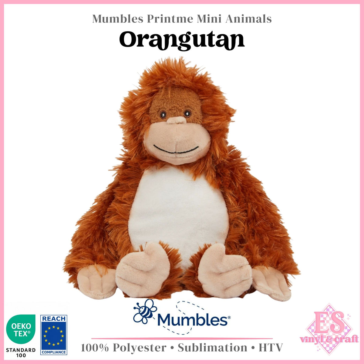 Mumbles Print Me MM60 - Orange Orangutan