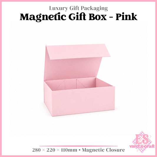 Magnetic Gift Box Baby Pink - 280mm x 220mm x 110mm