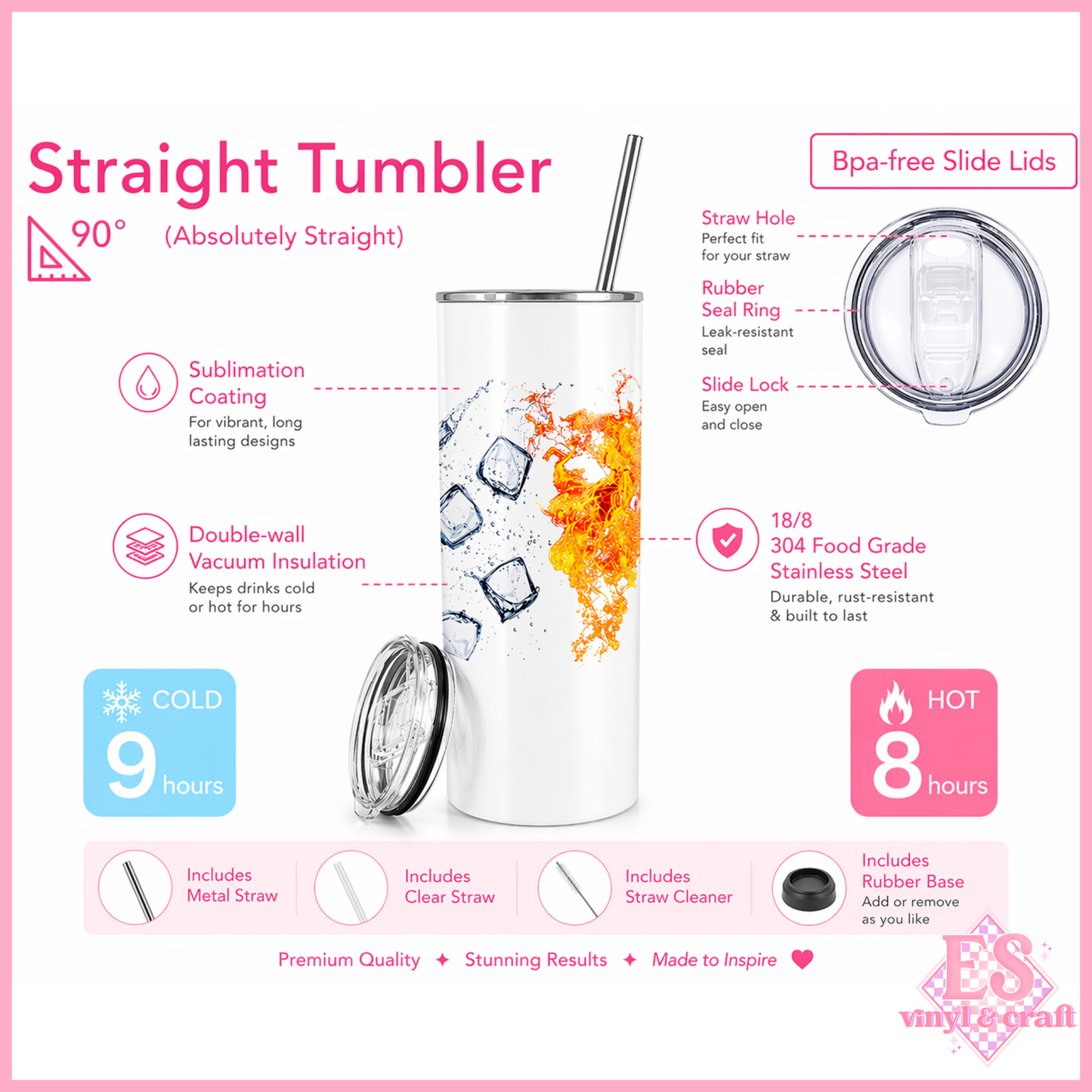 20oz White Sublimation Tumbler