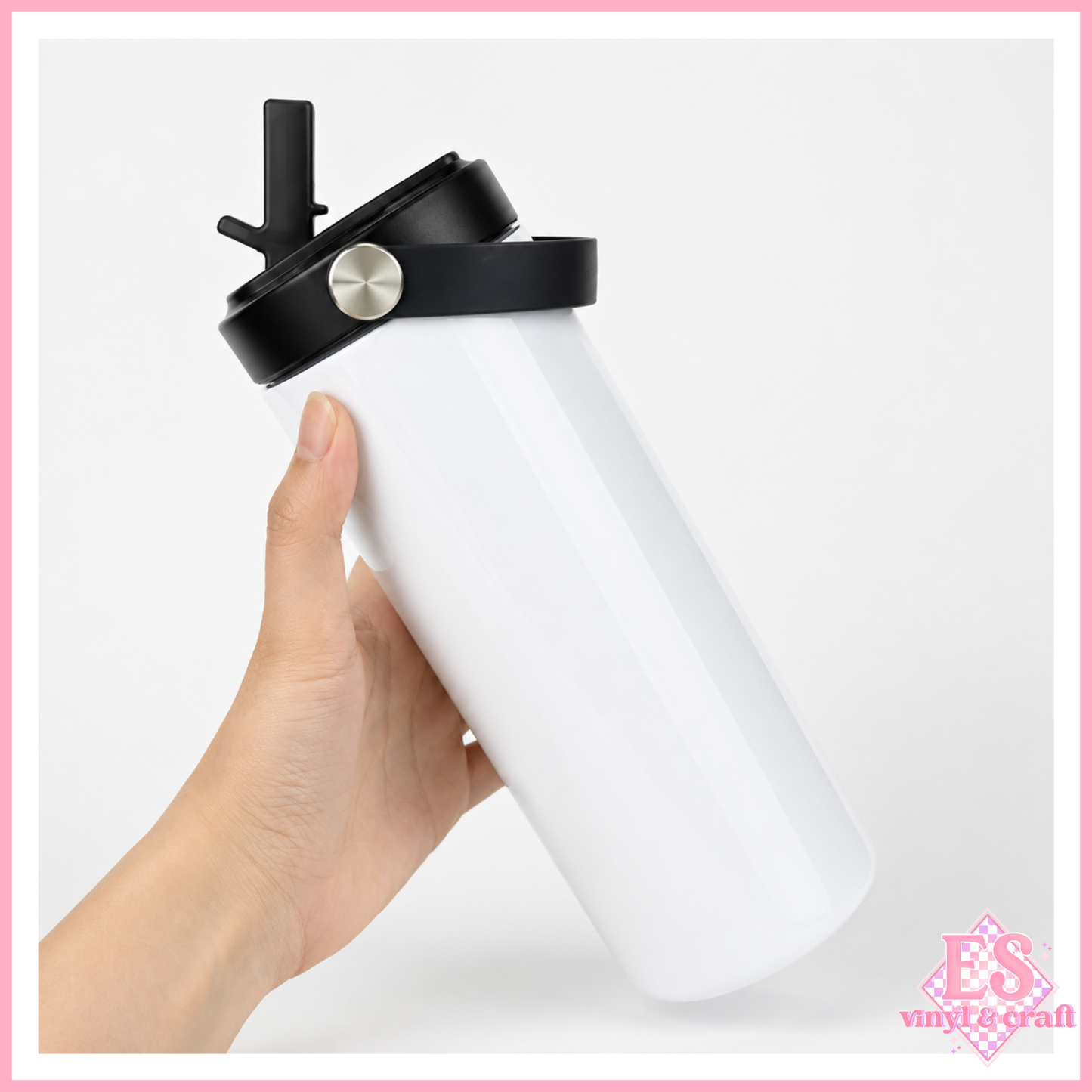 20oz Dual Lid White Sublimation Tumbler