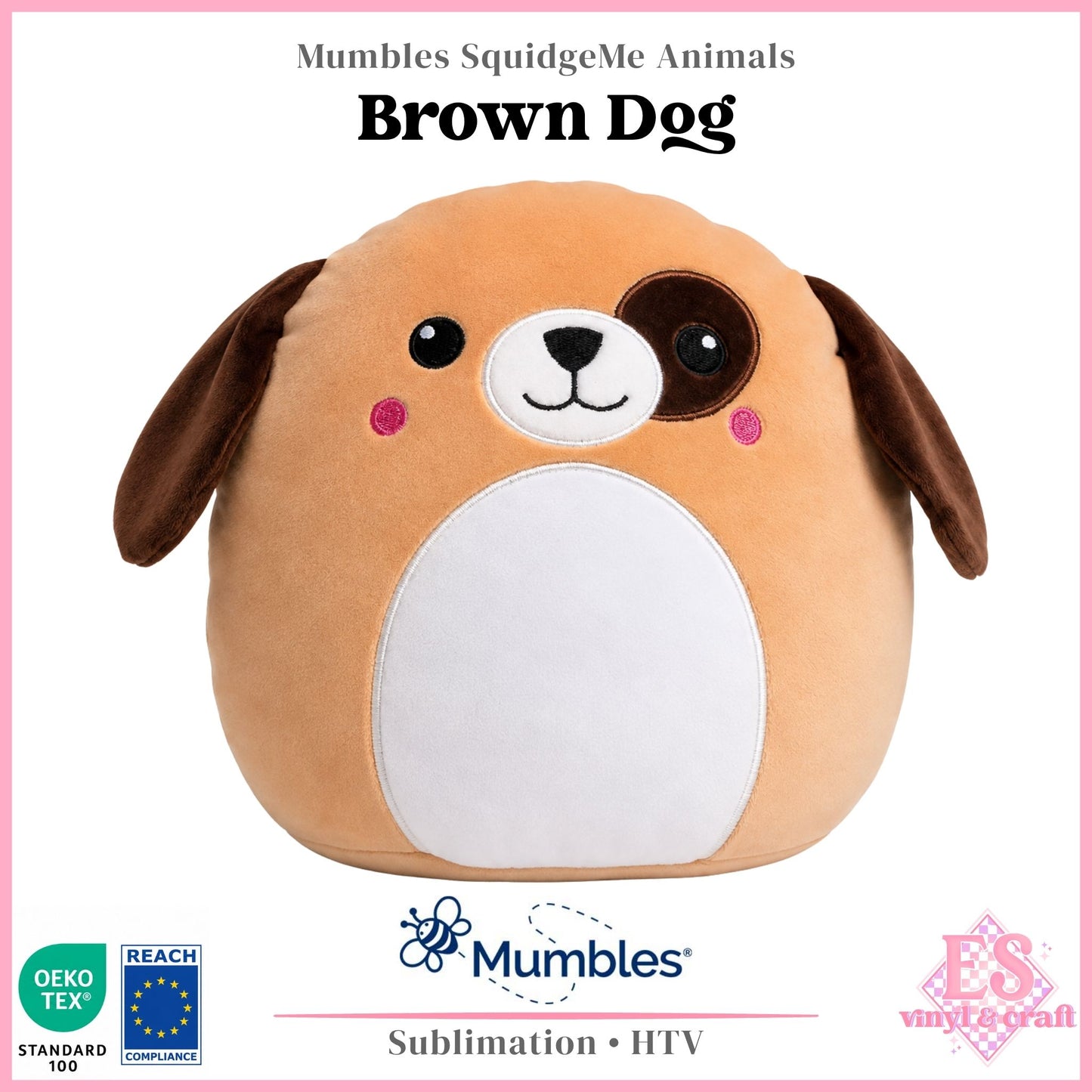 Brown Dog - Mumbles Squidgy Animals