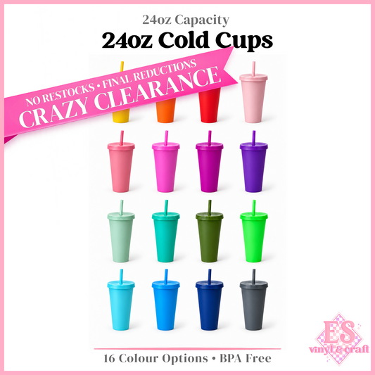 Solid Colour Cold Cup - 24oz