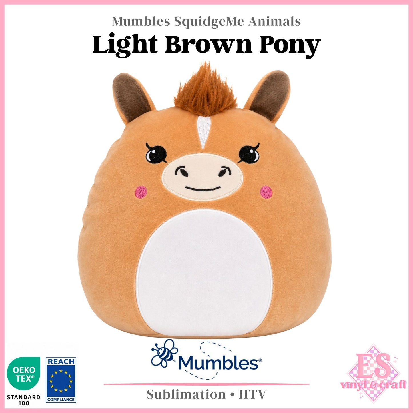 Light Brown Pony - Mumbles Squidgy Animals