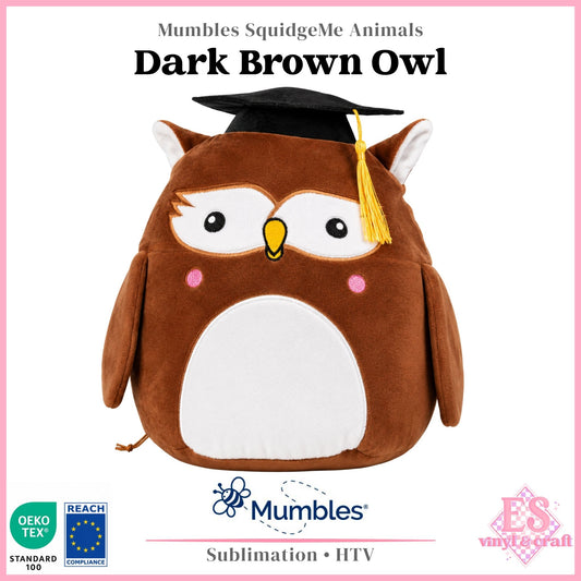 Dark Brown Owl - Mumbles Squidgy Animals