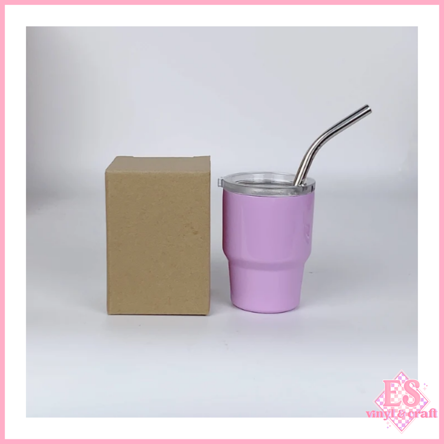 2oz Mini Double Wall Shot Tumblers with Lid and Metal Straw