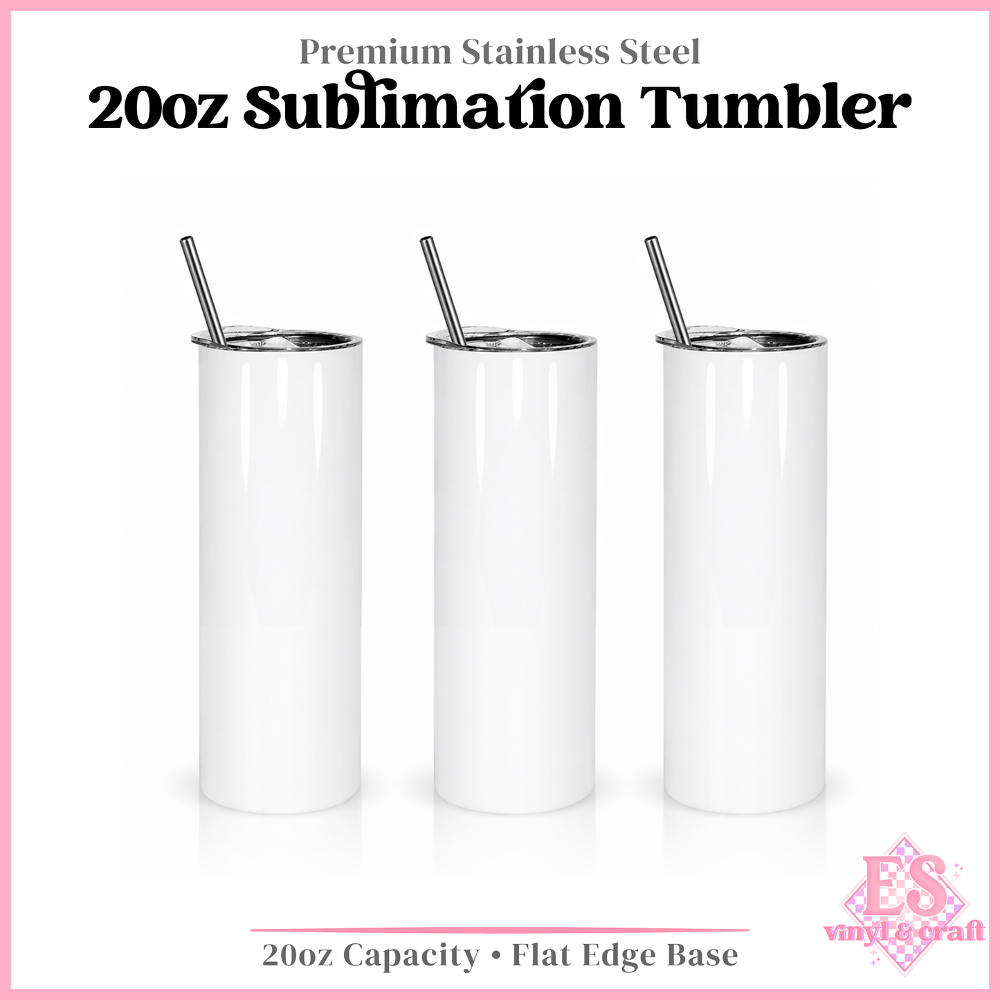 20oz White Sublimation Tumbler