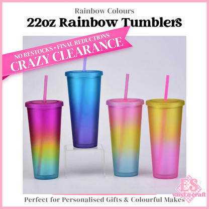 Rainbow Tumblers Double Wall 22oz