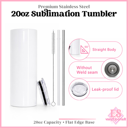 20oz White Sublimation Tumbler