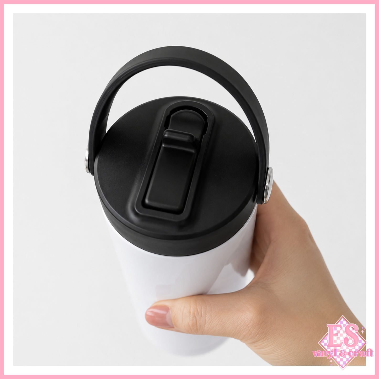 20oz Dual Lid White Sublimation Tumbler