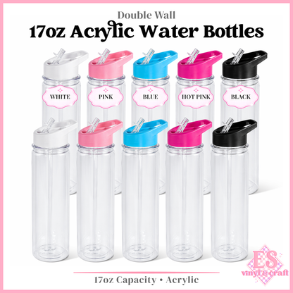 17oz Double Wall Plastic Snowglobes with Stopper