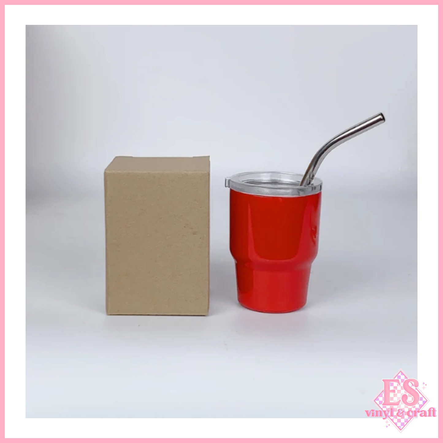 2oz Mini Double Wall Shot Tumblers with Lid and Metal Straw