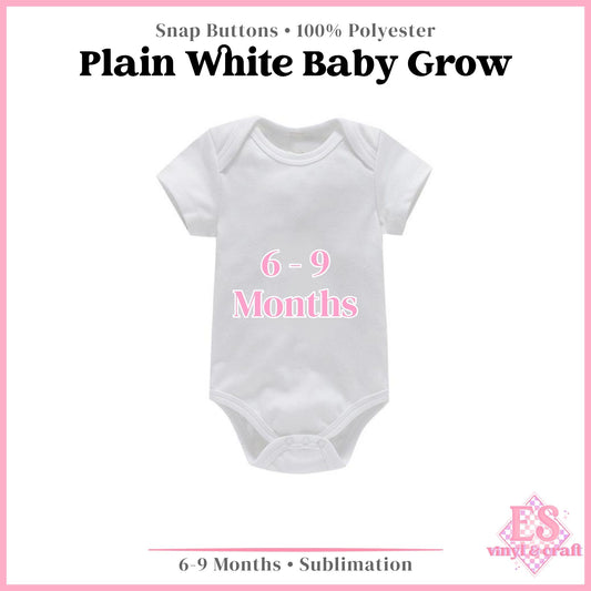 Baby Grow in Plain White for Sublimation
