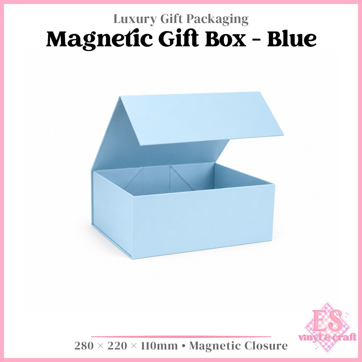 Magnetic Gift Box Baby Blue - 280mm x 220mm x 110mm