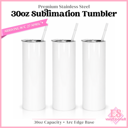 30oz White Sublimation Tumbler
