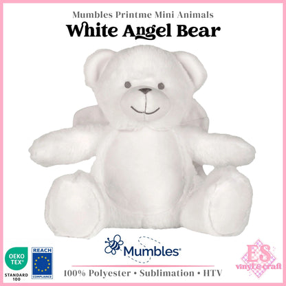 Mumbles Print Me MM60 - White Angel Bear