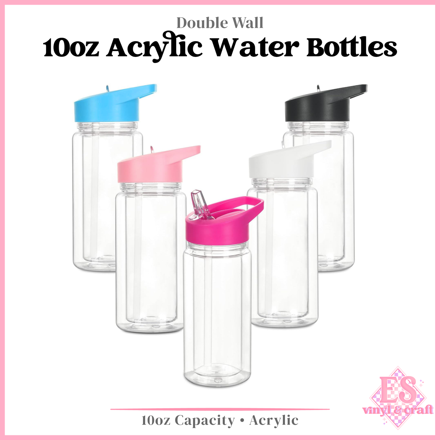 10oz Double Wall Plastic Snowglobes with Plug