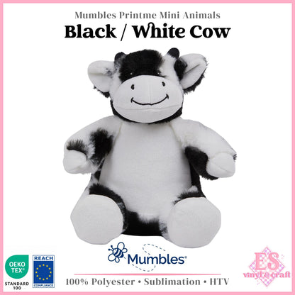 Mumbles Print Me MM60 - Black and White Cow
