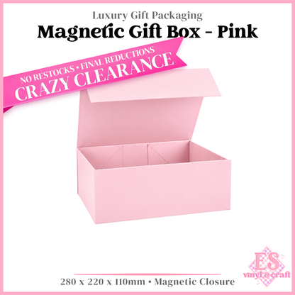 Magnetic Gift Box Baby Pink - 280mm x 220mm x 110mm
