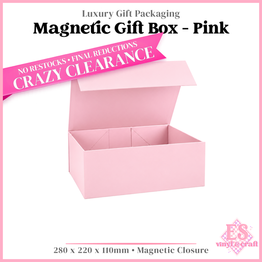 Magnetic Gift Box Baby Pink - 280mm x 220mm x 110mm