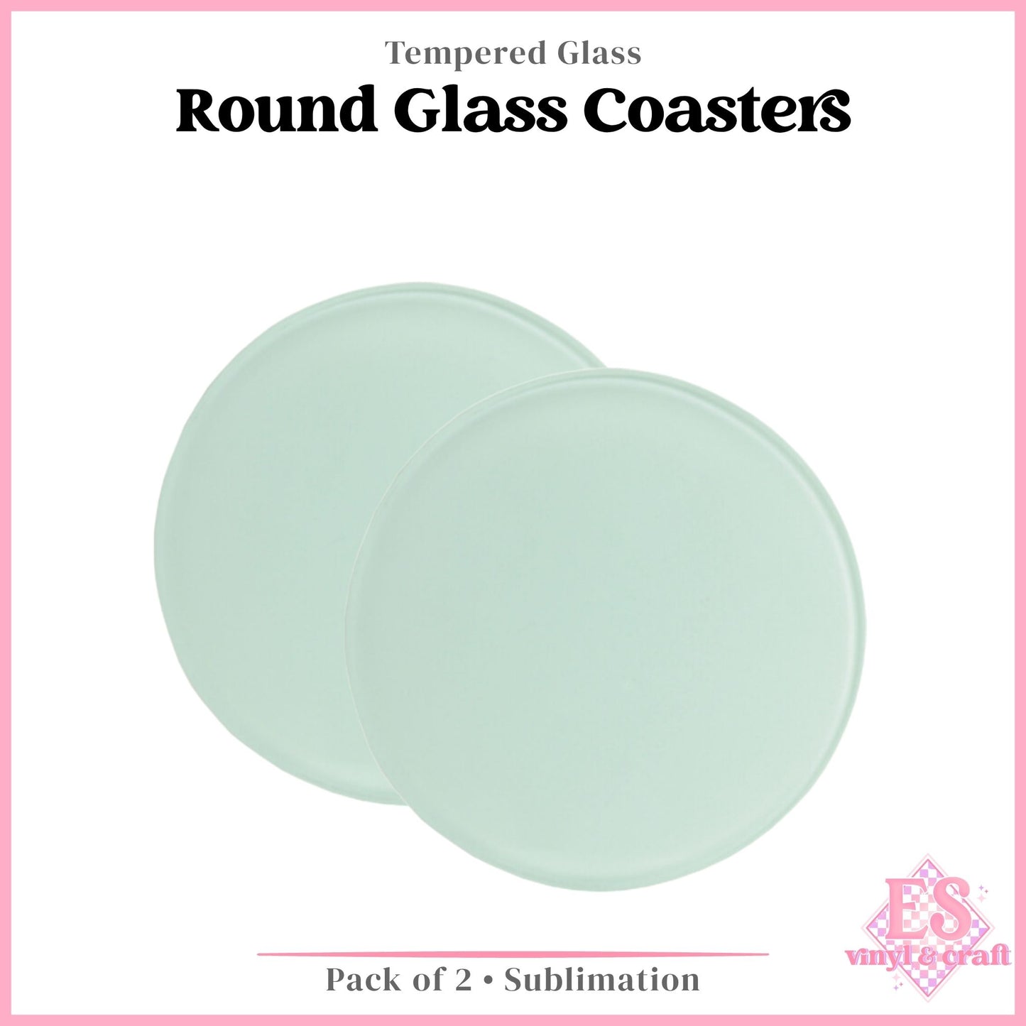 Tempered Glass Round Sublimation Coaster