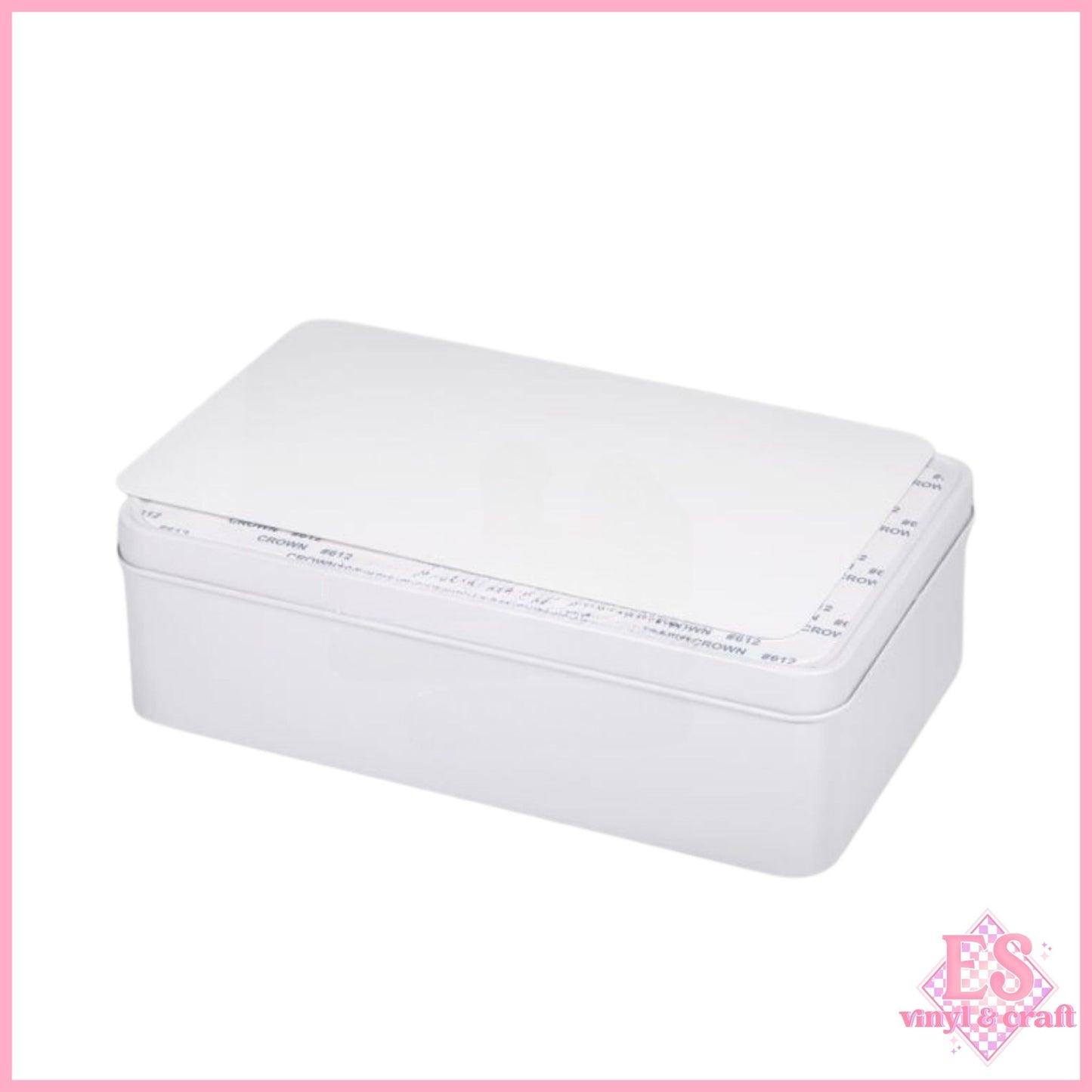 White Rectangle Sublimation Tin 18cm x 11cm x 5.5cm