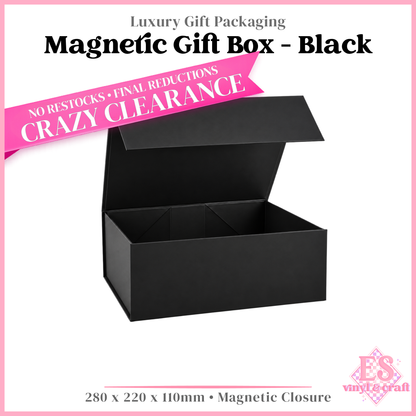 Magnetic Gift Box Black - 280mm x 220mm x 110mm