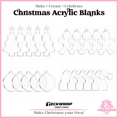 Teckwrap Christmas Acrylic Blanks & Free SVG