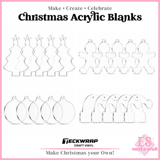 Teckwrap Christmas Acrylic Blanks & Free SVG