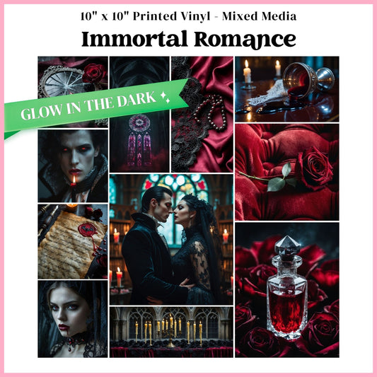 Immortal Romance - Mixed Media Vinyl 10"x10" Sheet - Glow in the Dark
